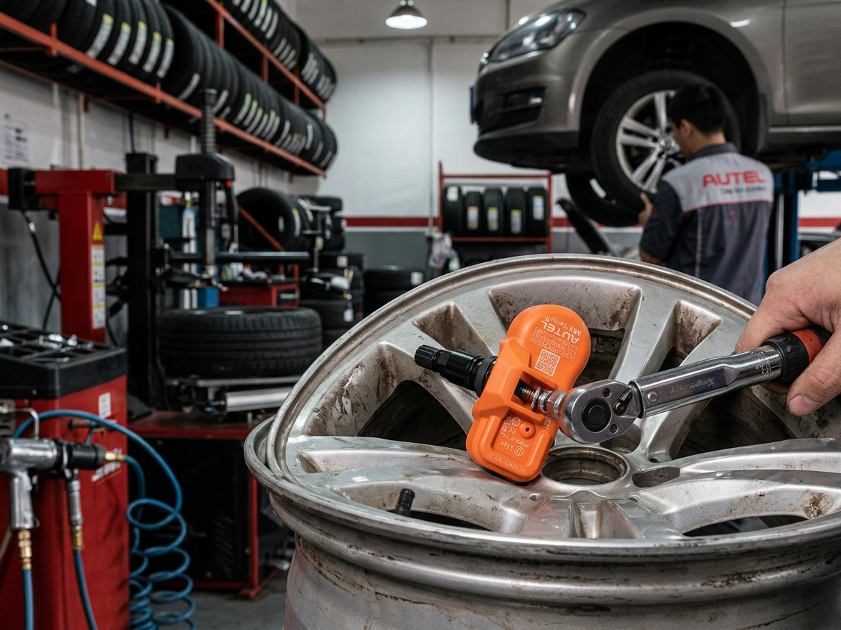 TPMS senzor s ALU ventilem, 433 MHz, programovatelný, černý