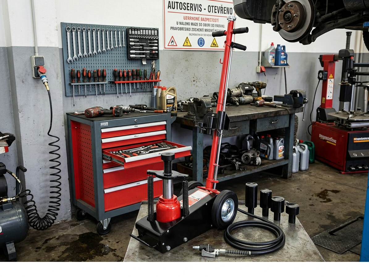 Pojízdný pneumatický hydraulický zvedák 22t MAR-POL