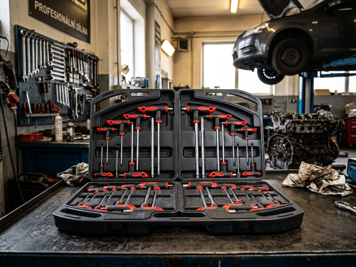Klíče Imbus H2-H10 a TORX T10-T50, s T-rukojetí, sada 16 dílů