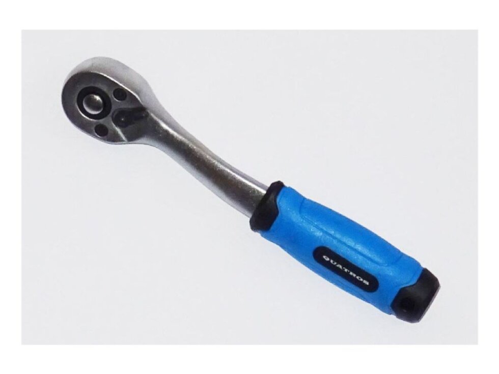 Ráčna 1/4", 72 zubů, s přepínací páčkou, vyhnutá, délka 150 mm - QUATROS QS50112