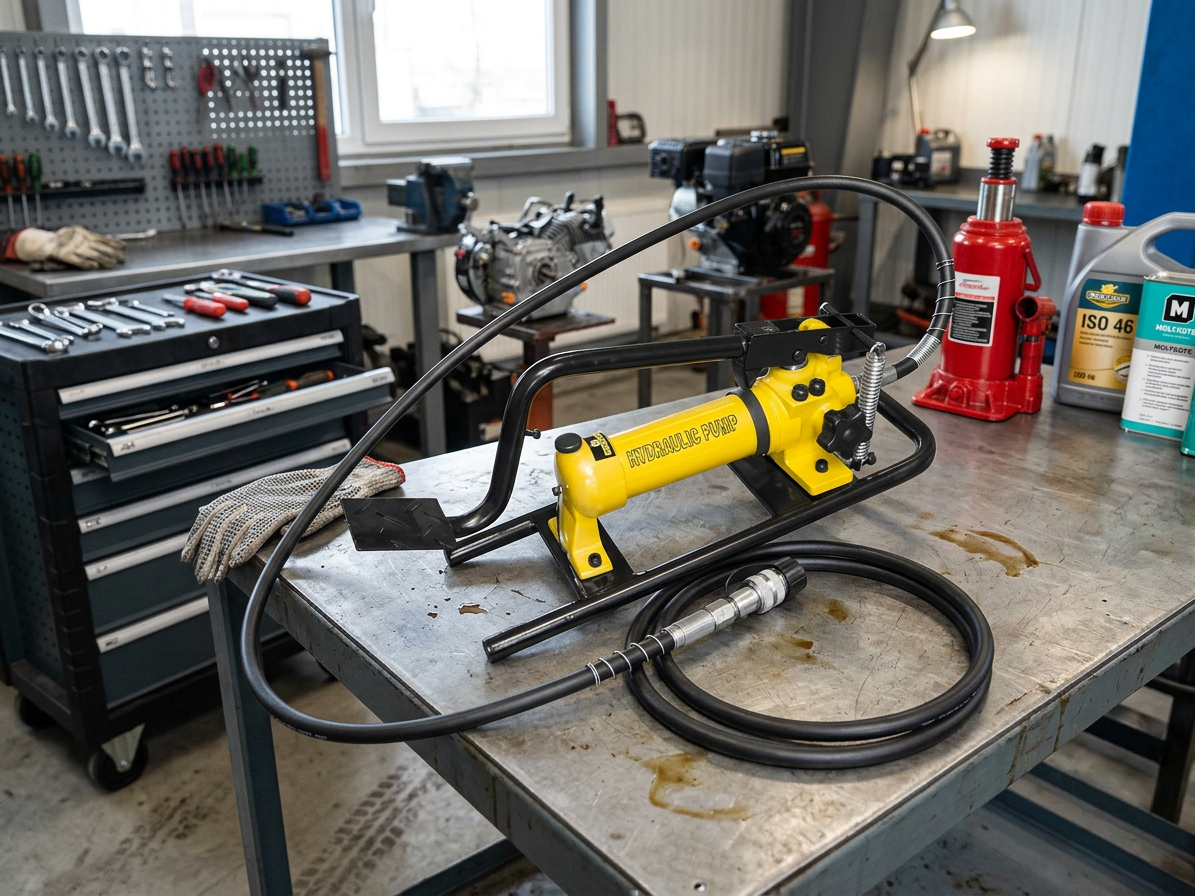 Nožní hydraulická pumpa dvourychlostní, s pedálem, tlak 20 bar - HHB-800B