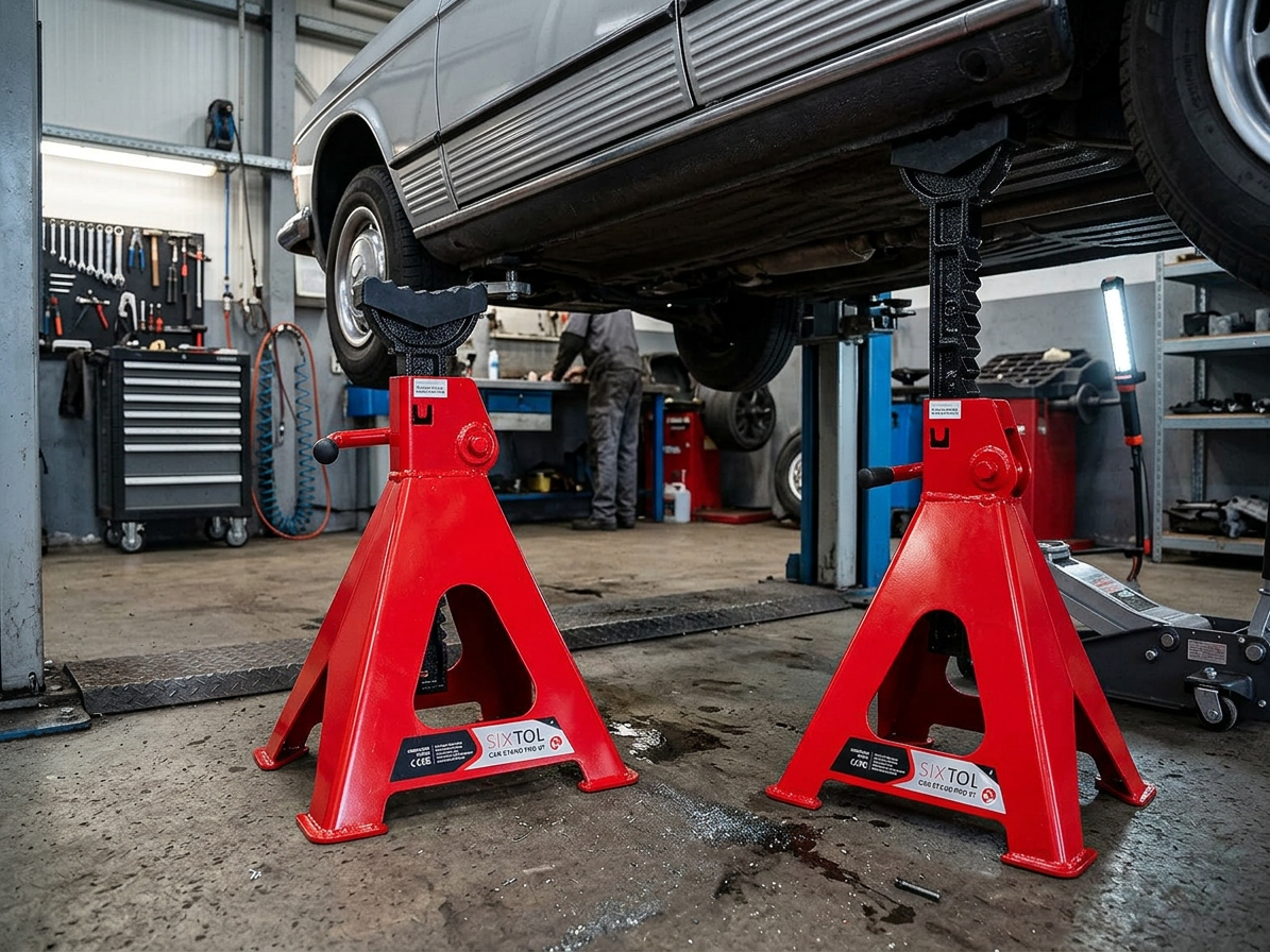 Podkládací stojánky - podpěra pod auto 6 t, MECHANIC CAR STAND PRO, 2 ks - SIXTOL