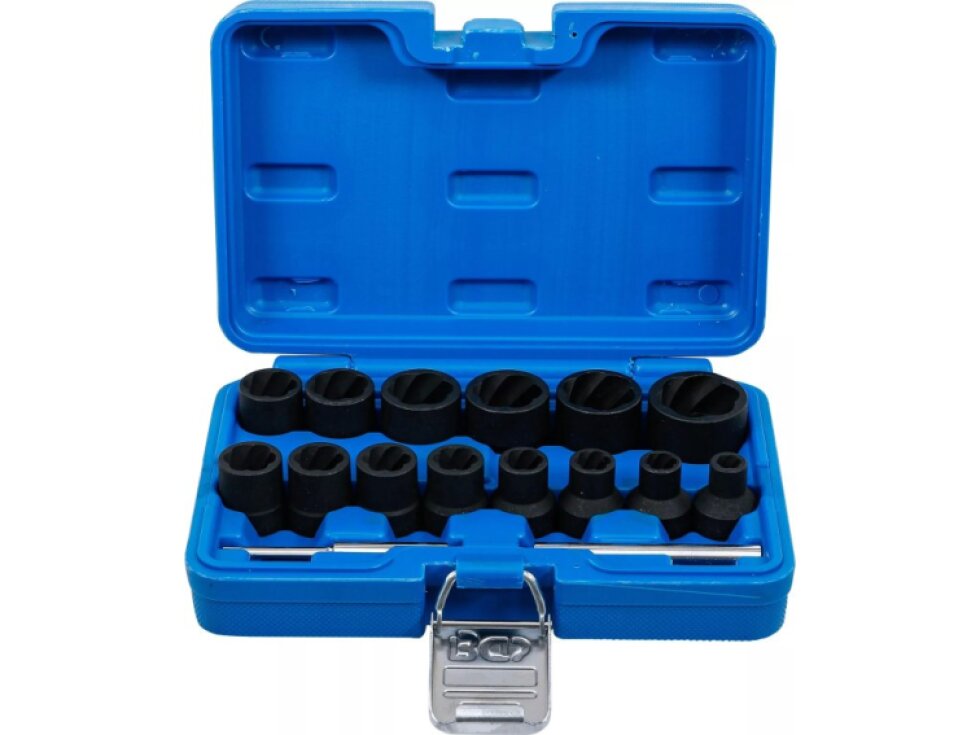 Hlavice 1/2” na poškozené šrouby vel. 8-27 mm, sada 16 ks - BGS 5269
