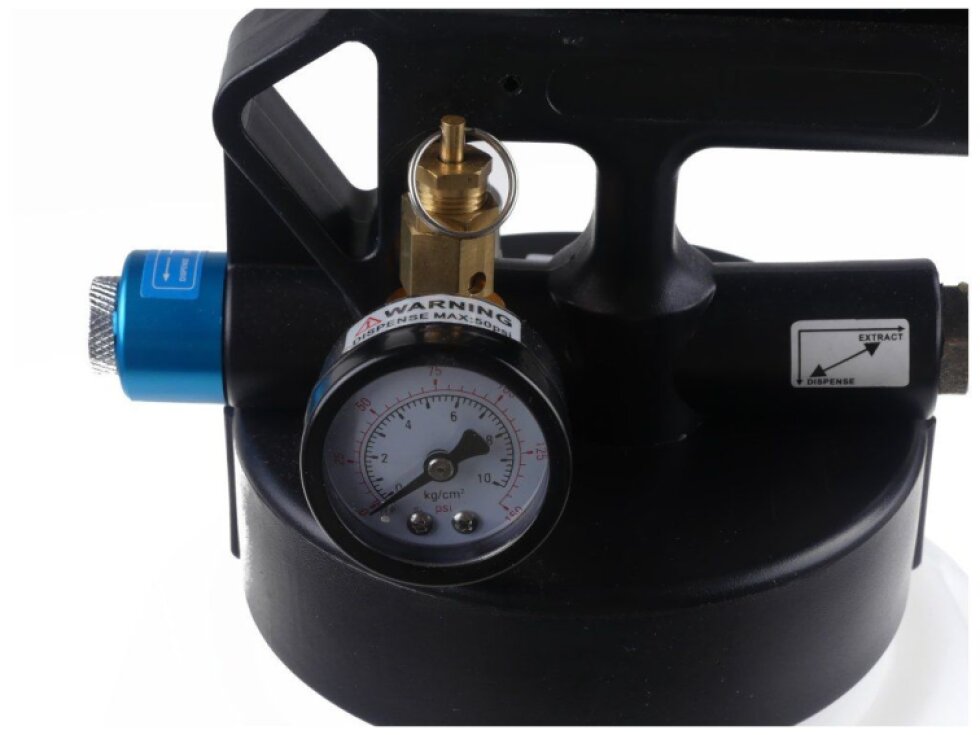 Pneumatická plnička oleje automatických převodovek ATF, s adaptéry, 8 l - QUATROS QS60642