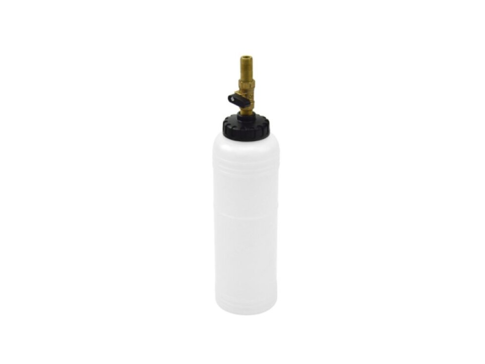 Přístroj na výměnu brzdové kapaliny a odvzdušnění 1/4", 4 adaptéry, 0,75 l - GEKO G02730