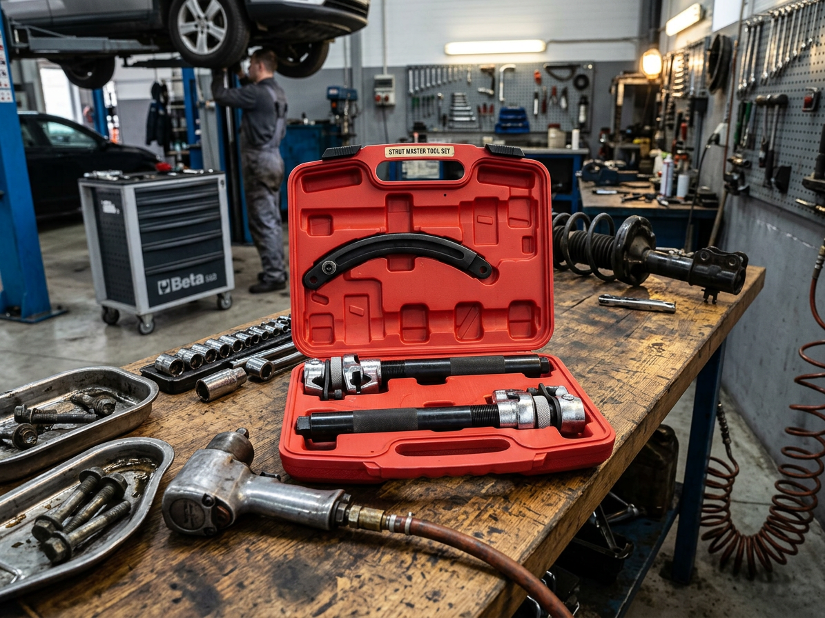 Stahovák pružin MECHANIC SPRING SET, heavy-duty, 280 mm, 2 ks - SIXTOL