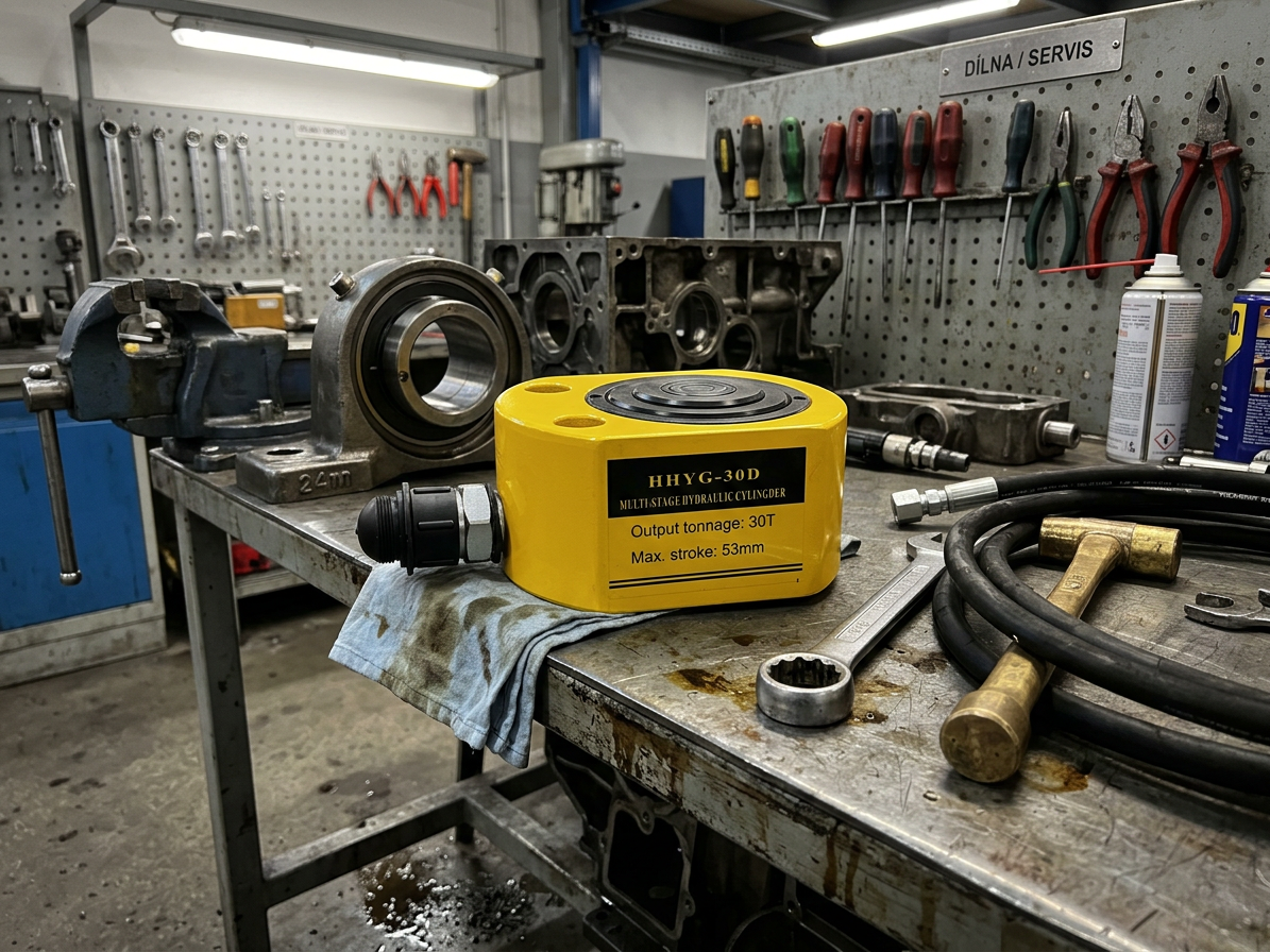 Hydraulický válec nízký teleskopický, nosnost 30 tun - HHYG-30D
