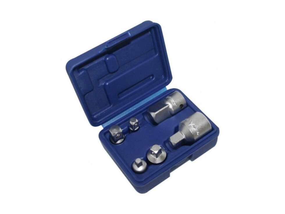Redukce čtyřhrany 1/4", 3/8", 1/2", 3/4", různé adaptéry, sada 6 ks - ASTA