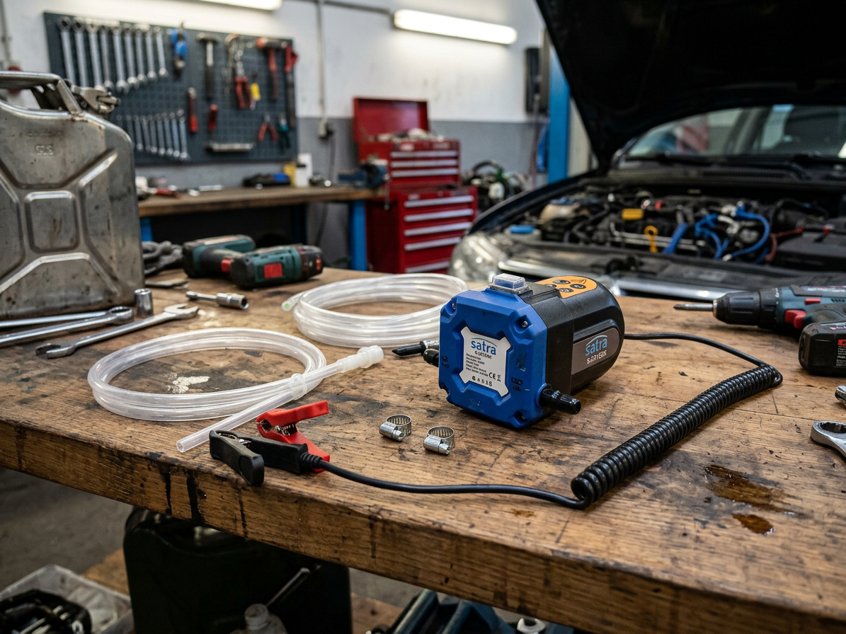 Čerpadlo elektrické, na naftu, topný olej a motorové oleje, 12 V/80 W - SATRA