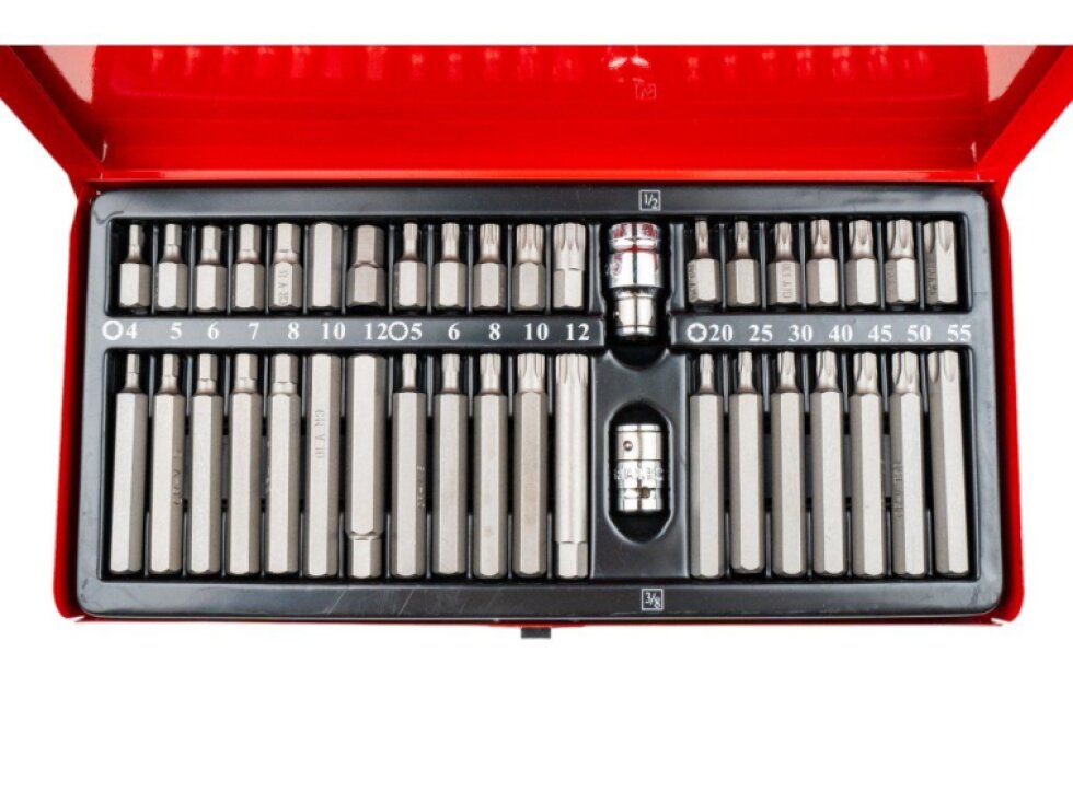Bity Imbus, TORX a XZN, sada 40 kusů, adaptéry 1/2" a 3/8" - QUATROS QS51131
