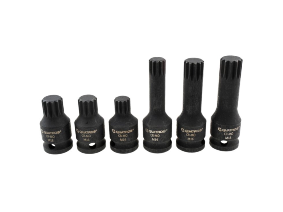 Rázové hlavice 1/2" XZN M14-M18 pro VW - QUATROS QS50385