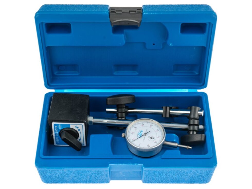 Magnetický stojan, stativ + úchylkoměr, rozsah 0 - 10 mm - SATRA