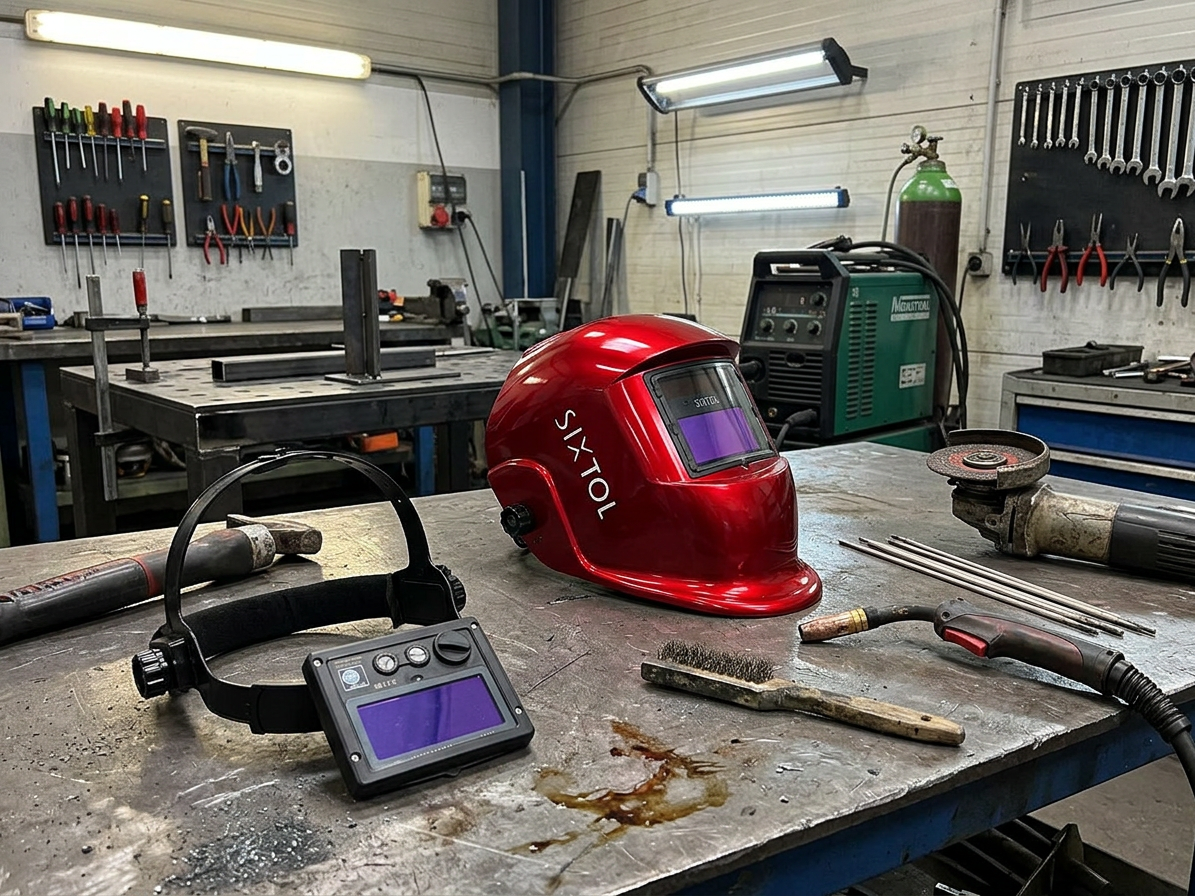 Svářecí kukla samostmívací WELDING MASK 2, červená SIXTOL