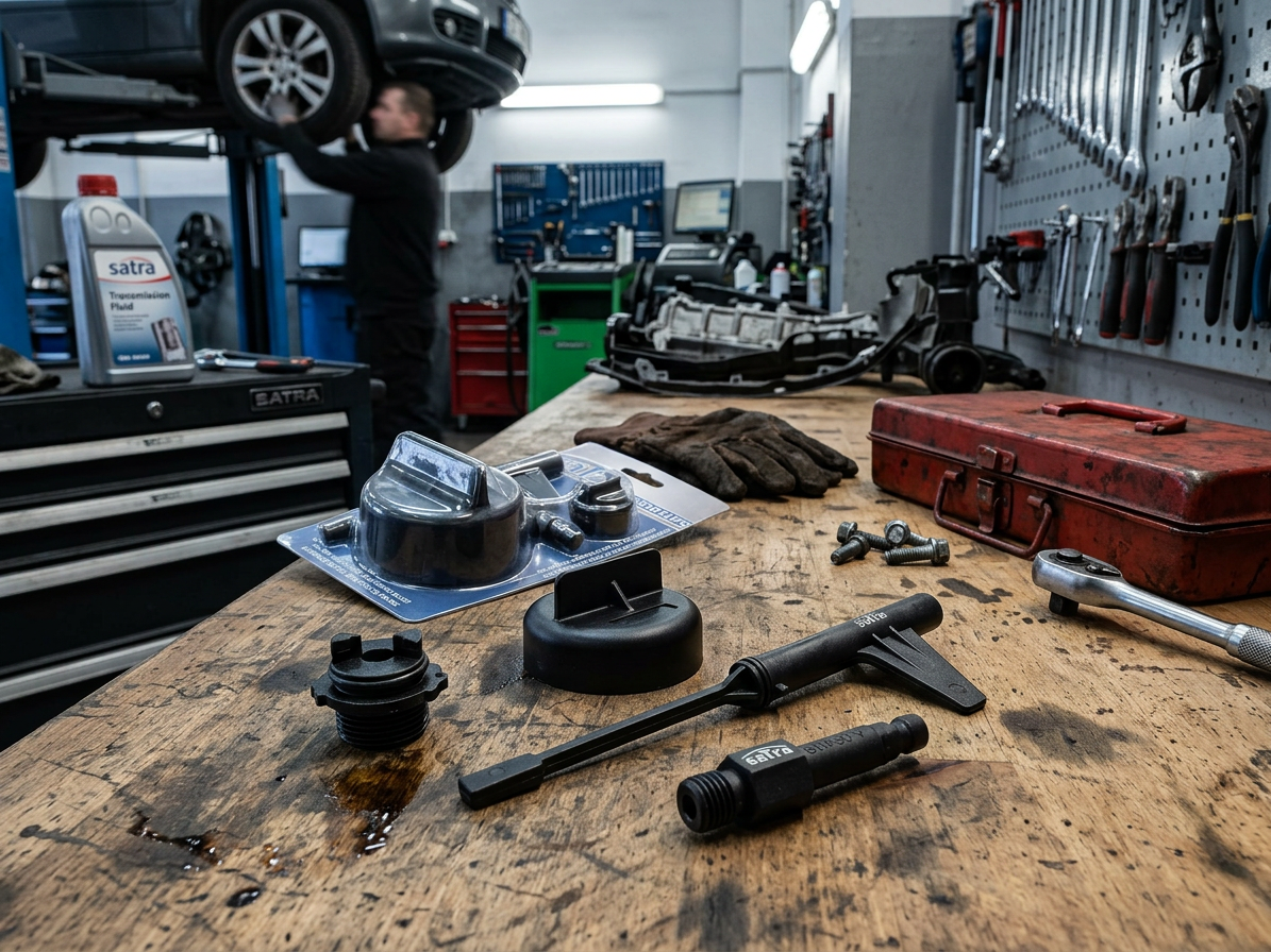 Adaptéry pro výměnu oleje převodovky 9G-Tronic vozidel Mercedes-Benz, 4 ks - SATRA
