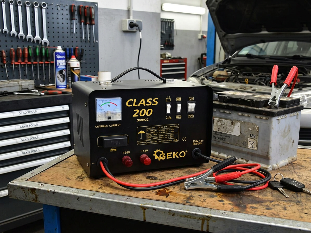 Nabíječka autobaterií a startovací zdroj 12/24V, 200A CLASS 200