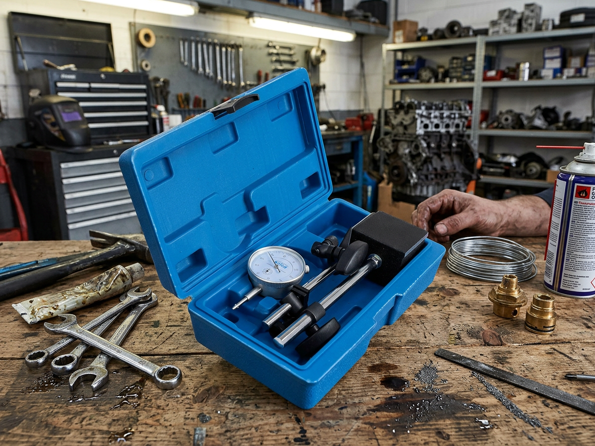 Magnetický stojan, stativ + úchylkoměr, rozsah 0 - 10 mm - SATRA