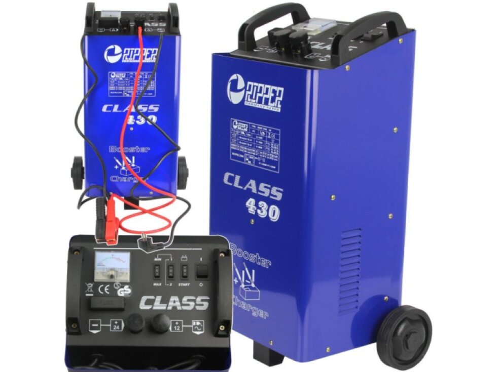 Nabíječka autobaterií - startovací zdroj, 12V/24V, 45-400 Ah, pojízdný - Class 430