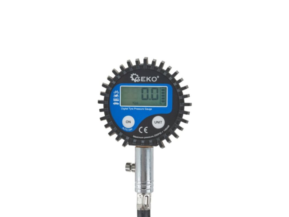 Měřič tlaku - manometr, digitální, 0-13,8 bar, citlivost 0,01 bar, s hadicí 30 cm