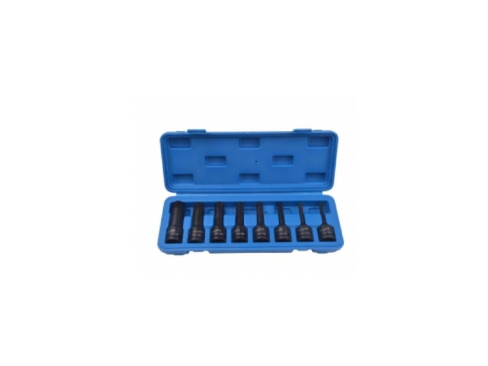 Sada zástrčných úderových hlavic Imbus, 1/2", H5 - H19, 8 kusů - QUATROS QS50008