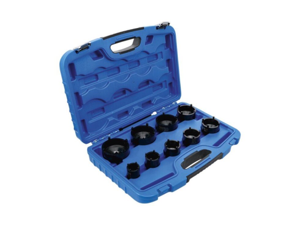 Nástrčné hlavice - klíče 1/2" a 3/4" na hřídelové KM matice KM4-KM12, sada 9 ks - BGS 8337