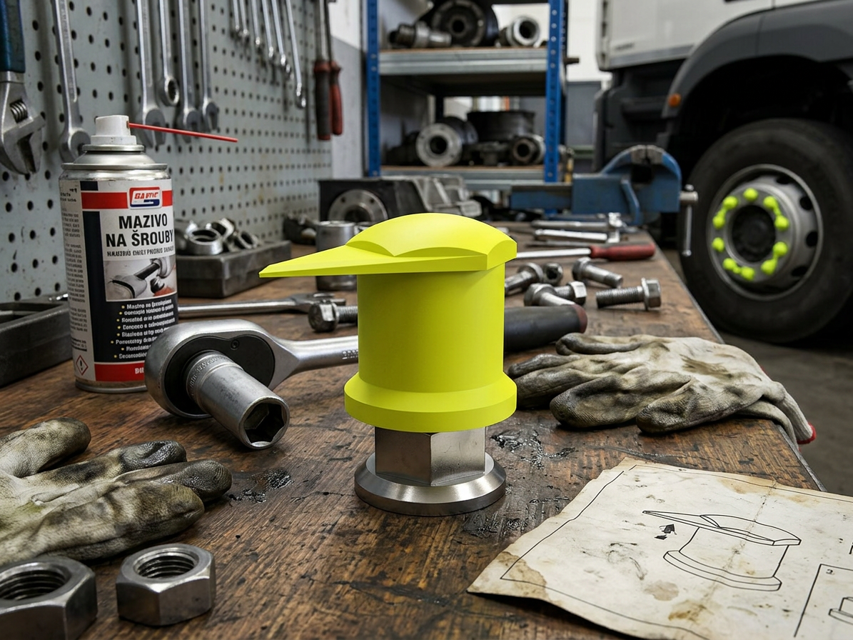 Indikátor povolení matic 30 mm horní, pro nákladní auta a autobusy, plast - Dustite LR