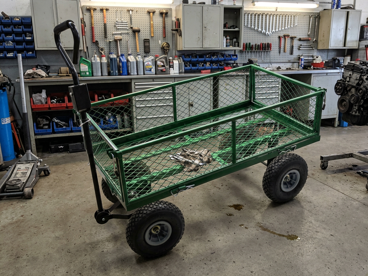 Transportní vozík - přívěs, nosnost 350 kg, sklopné postranice