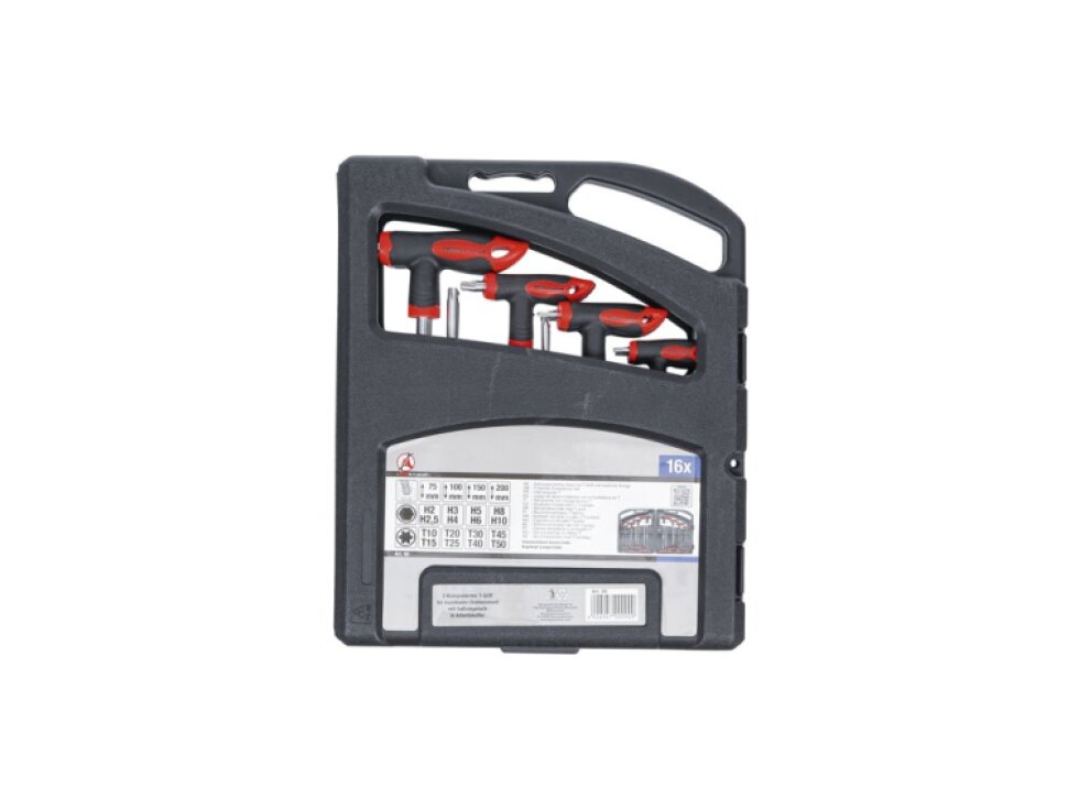 Klíče Imbus H2-H10 a TORX T10-T50, s T-rukojetí, sada 16 dílů