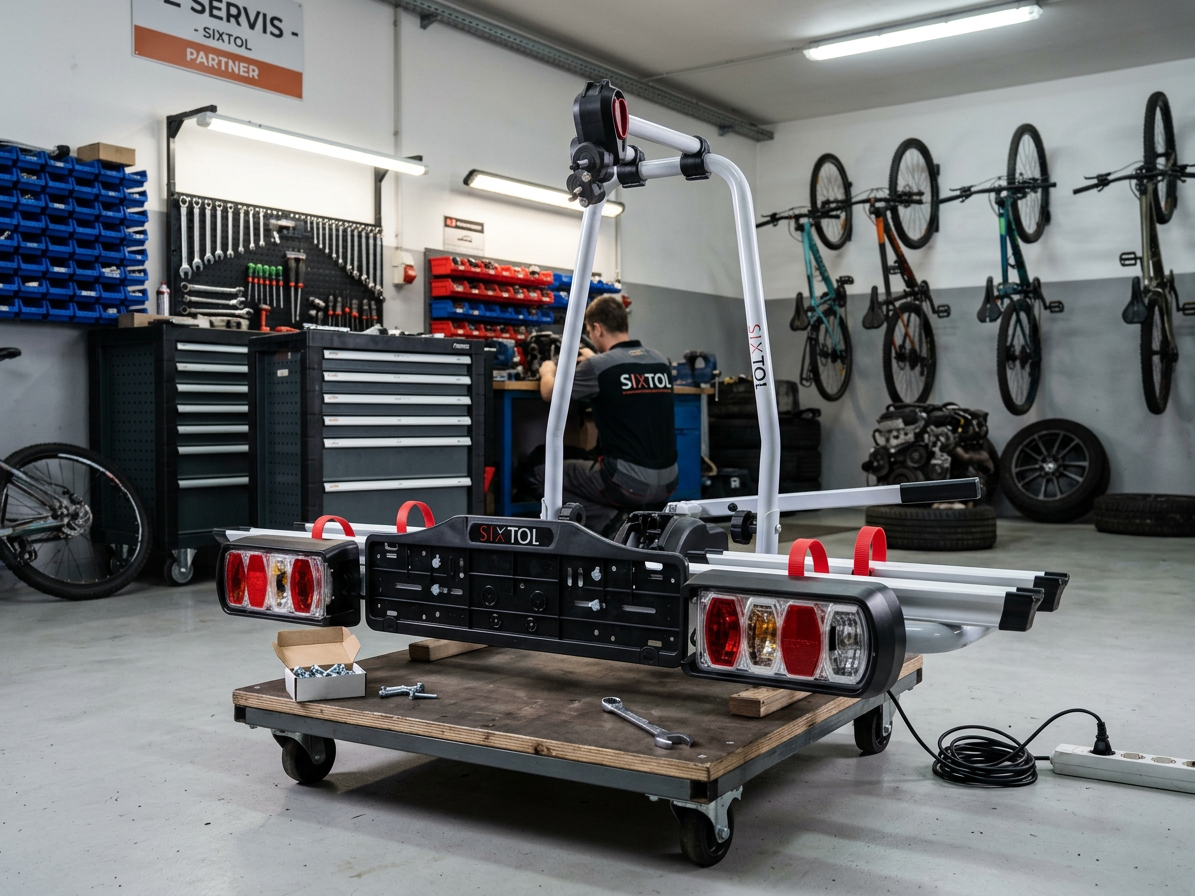 Nosič kol na tažné zařízení, 2 elektrokola - SIXTOL E-BIKE 2