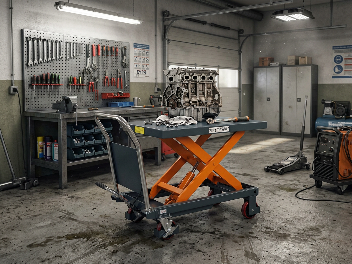 Zvedací stůl nůžkový FHT 500, nosnost 500 kg, s hydraulickým systémem, pojízdný