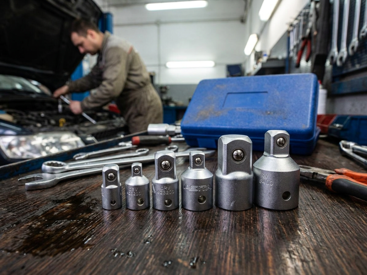 Redukce čtyřhrany 1/4", 3/8", 1/2", 3/4", různé adaptéry, sada 6 ks - ASTA