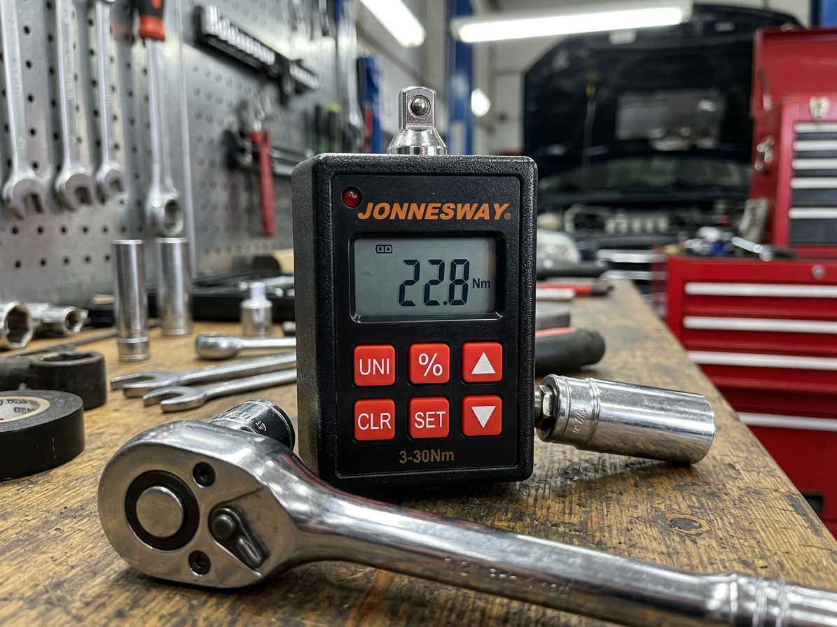 Elektronický momentový adaptér 1/4", 3 - 30 Nm - JONNESWAY T19030N