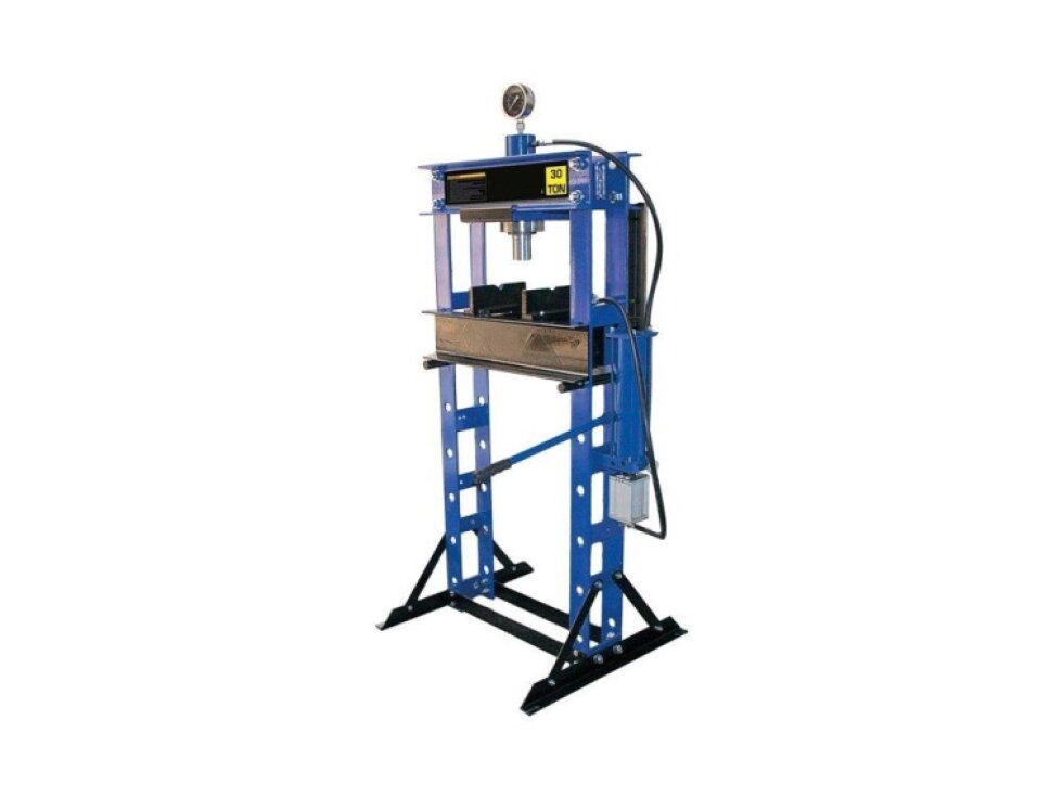 Hydraulicko-pneumatický dílenský lis 30t, s manometrem - ASTA A-30021