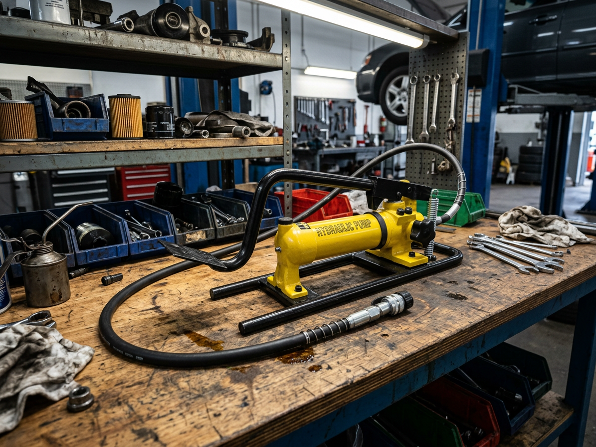 Nožní hydraulická pumpa dvourychlostní, s pedálem, tlak 20 bar - HHB-800B