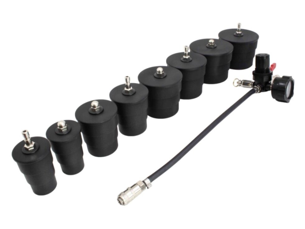 Přípravky pro diagnostiku, natlakování turbosystémů, sada 9 ks – Asta A-9TSP