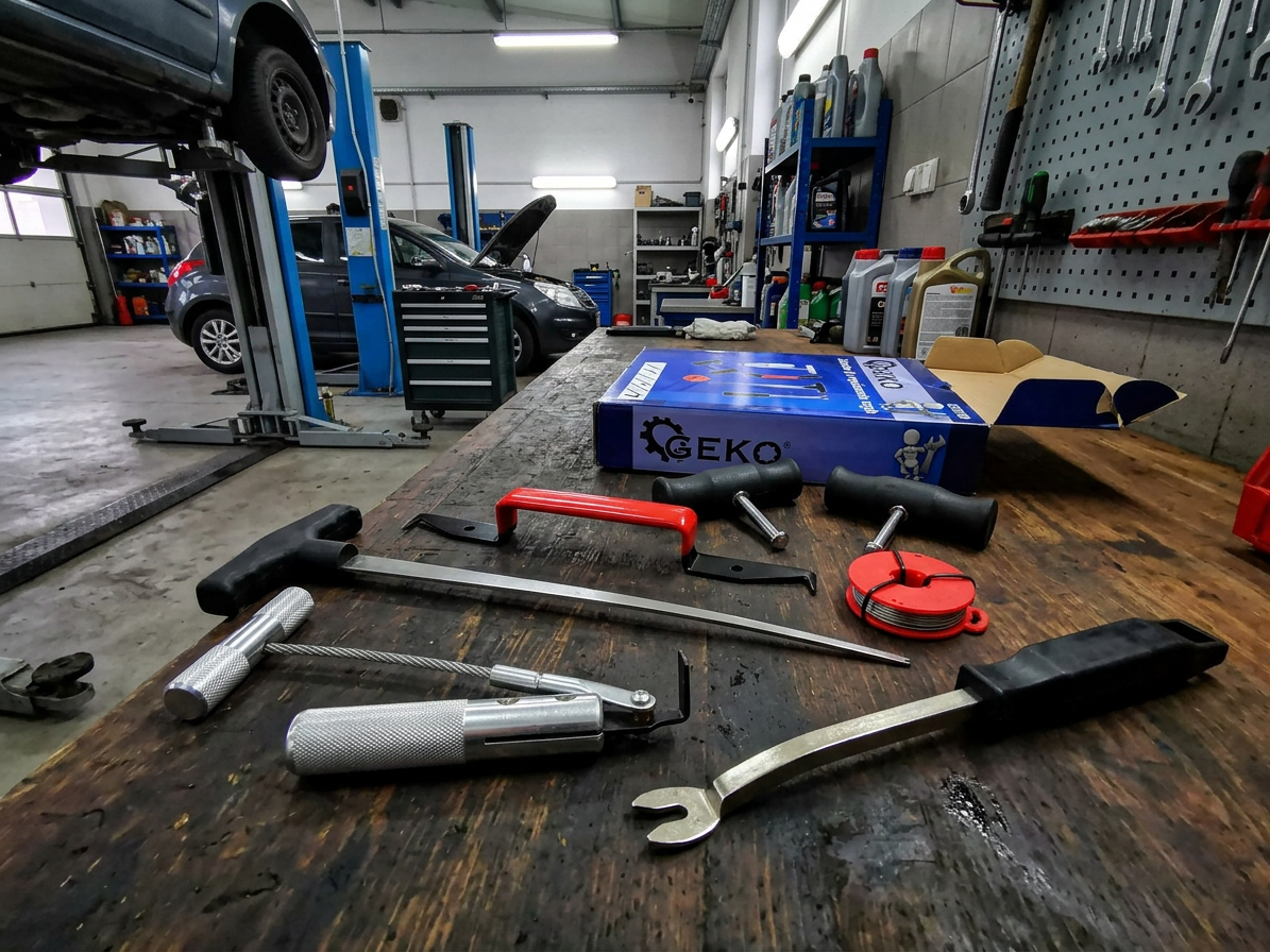 Sada pro demontáž čelního skla automobilu, 7 ks