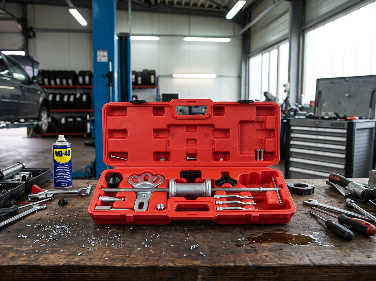 Univerzální sada stahováků s rázovým kluzkým kladivem MECHANIC PULLER SET 16 SIXTOL