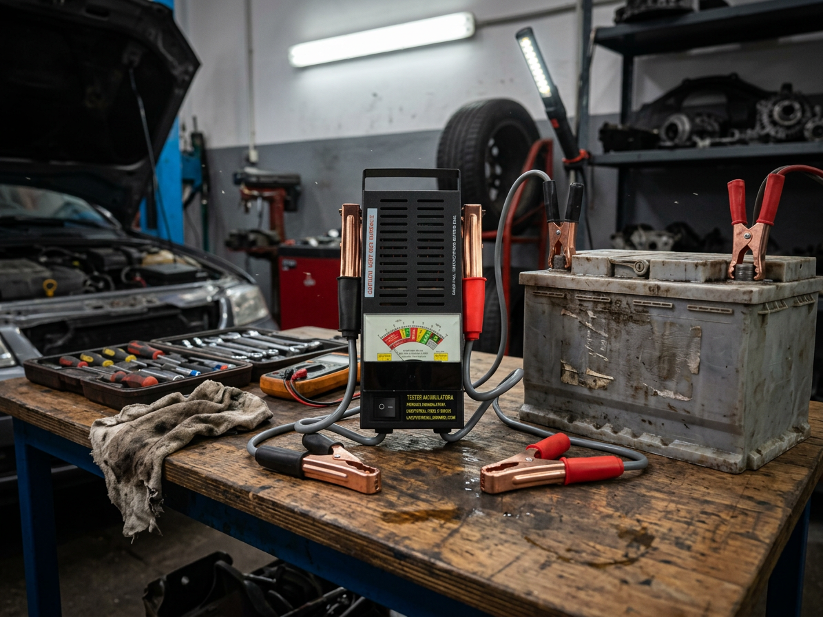 Zátěžový tester autobaterií, analogový, 6/12V