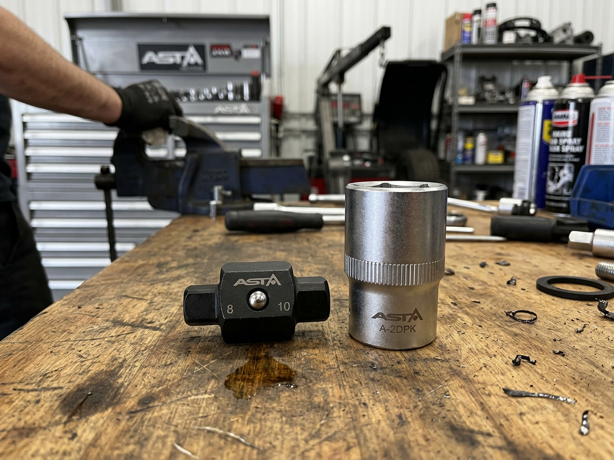 Klíč na výpustě olejových van, pohon 1/2" čtyřhran 8 a 10 mm - ASTA