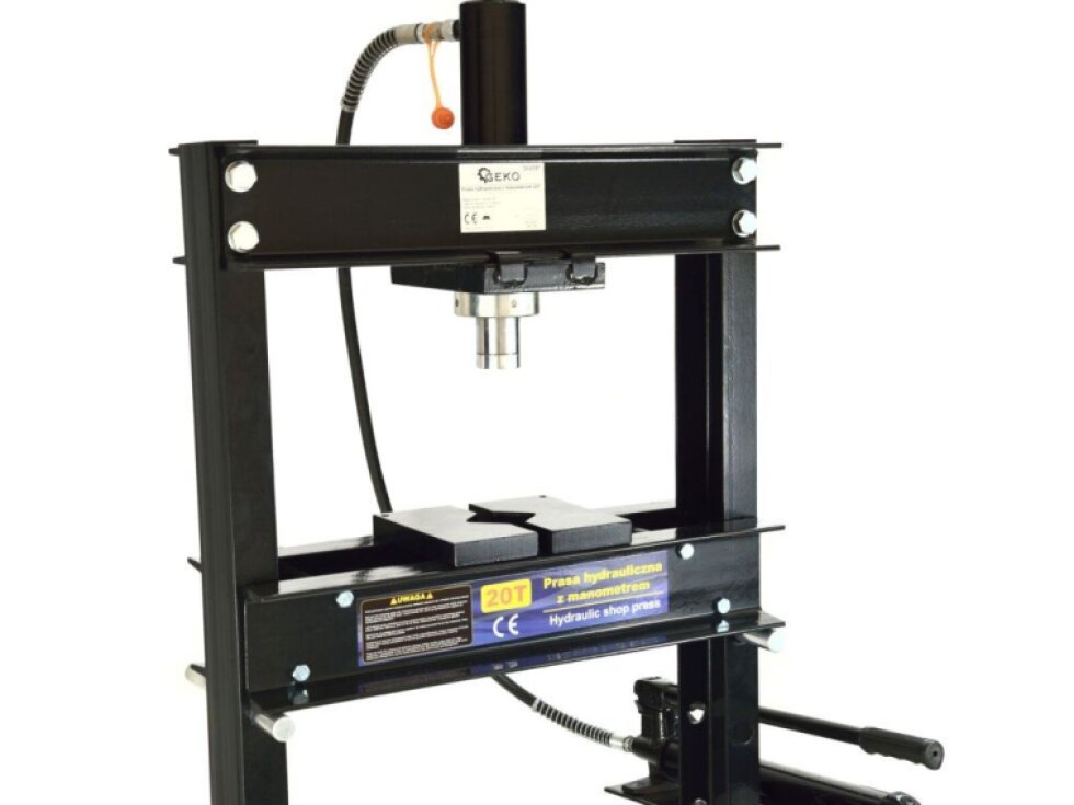 Hydraulický dílenský lis 20t, s manometrem