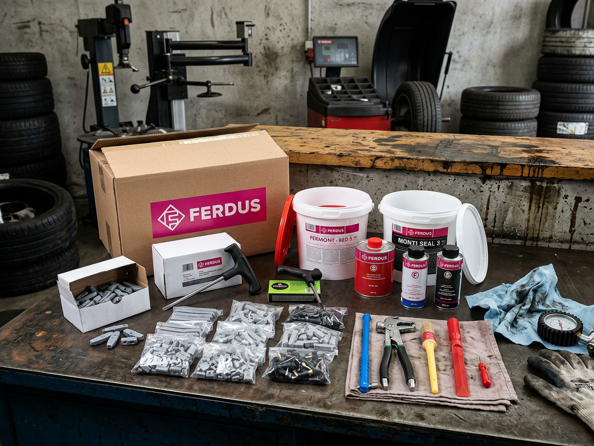 Sada pro pneuservis START - závaží, ventily a montážní chemie - Ferdus