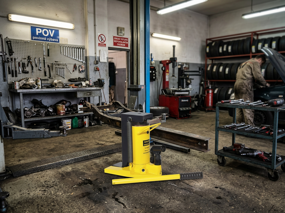Hydraulický patkový zvedák, pro vysokozdvižné vozíky aj., nosnost 30/15t - Genborx HHQD-30