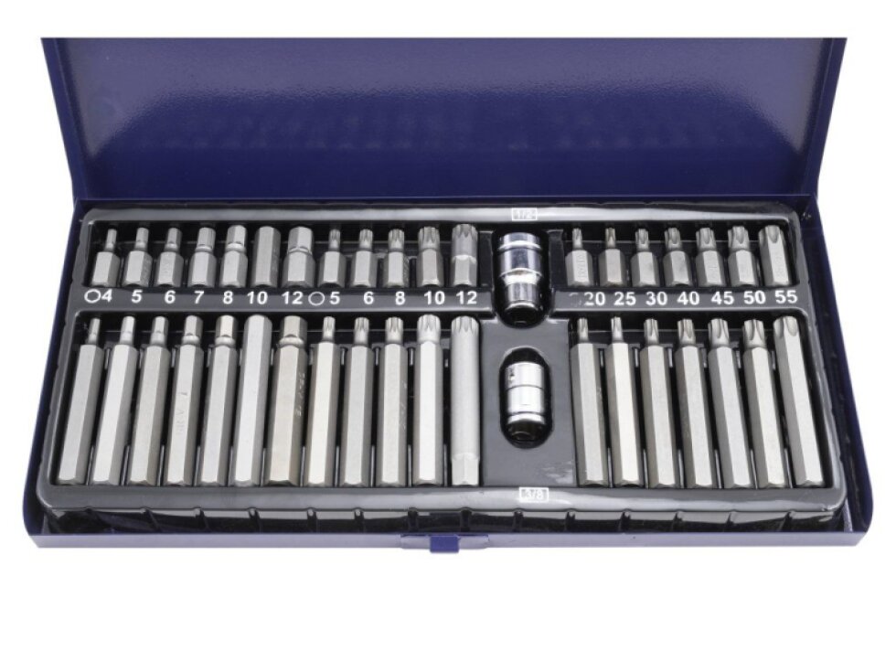 Bity Imbus, TORX a XZN, sada 40 kusů, adaptéry 1/2" a 3/8" - QUATROS QS51131