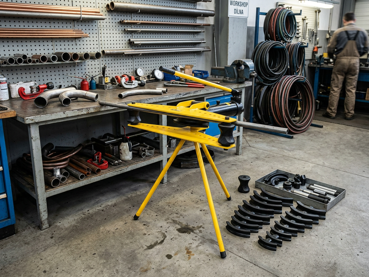 Přenosná hydraulická ohýbačka trubek se stojanem 19 Tun