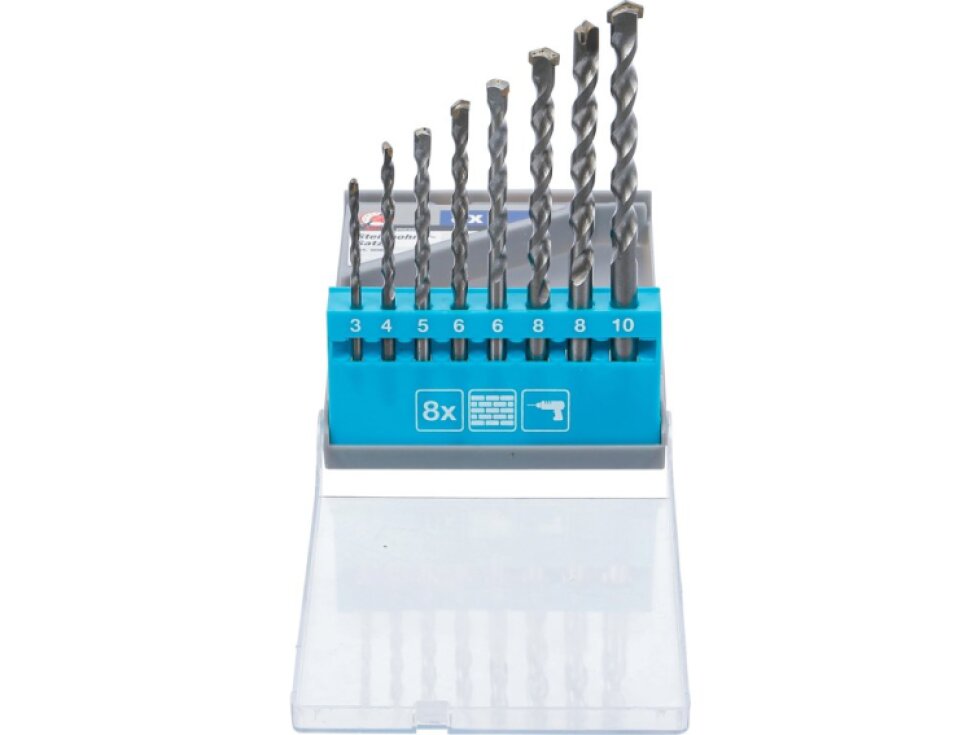 Vrtáky do zdiva BGS 50806 pr. 3 až 10 mm. Sada 8 ks (BGS1050806)