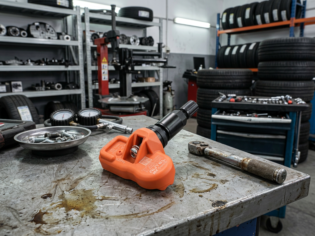 TPMS senzor s ALU ventilem, 433 MHz, programovatelný, černý