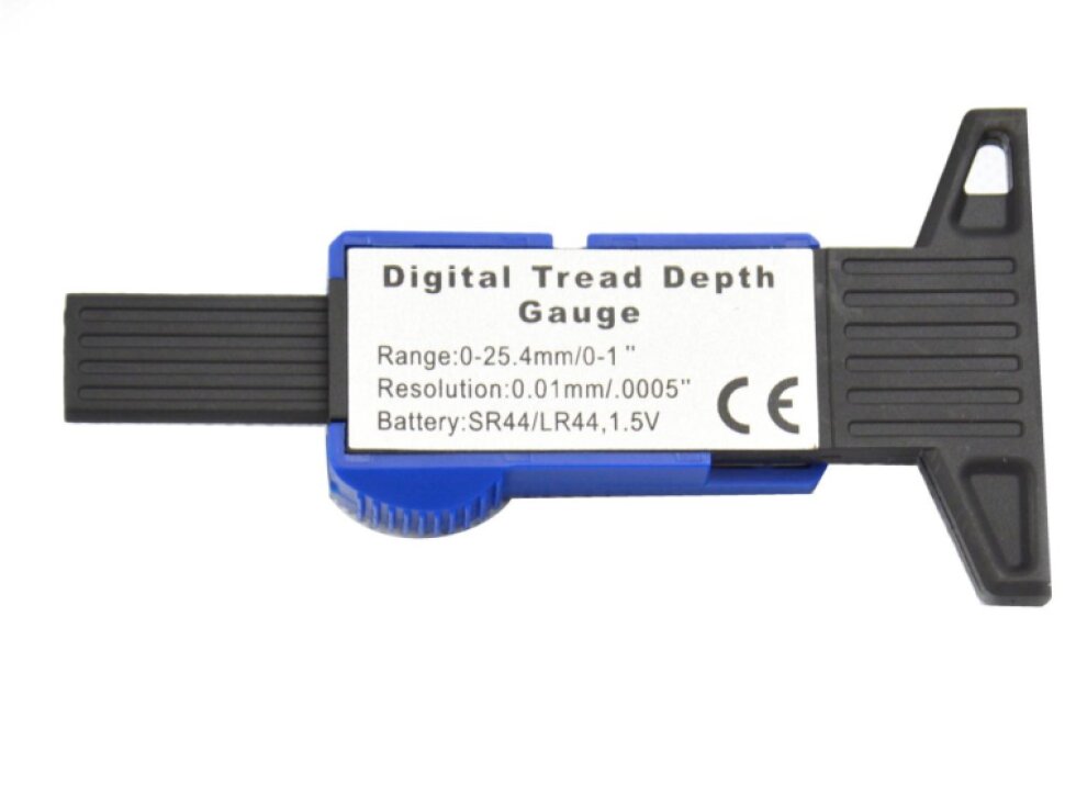 Digitální měřič hloubky dezénu pneumatik, rozsah 0 - 25,4 mm