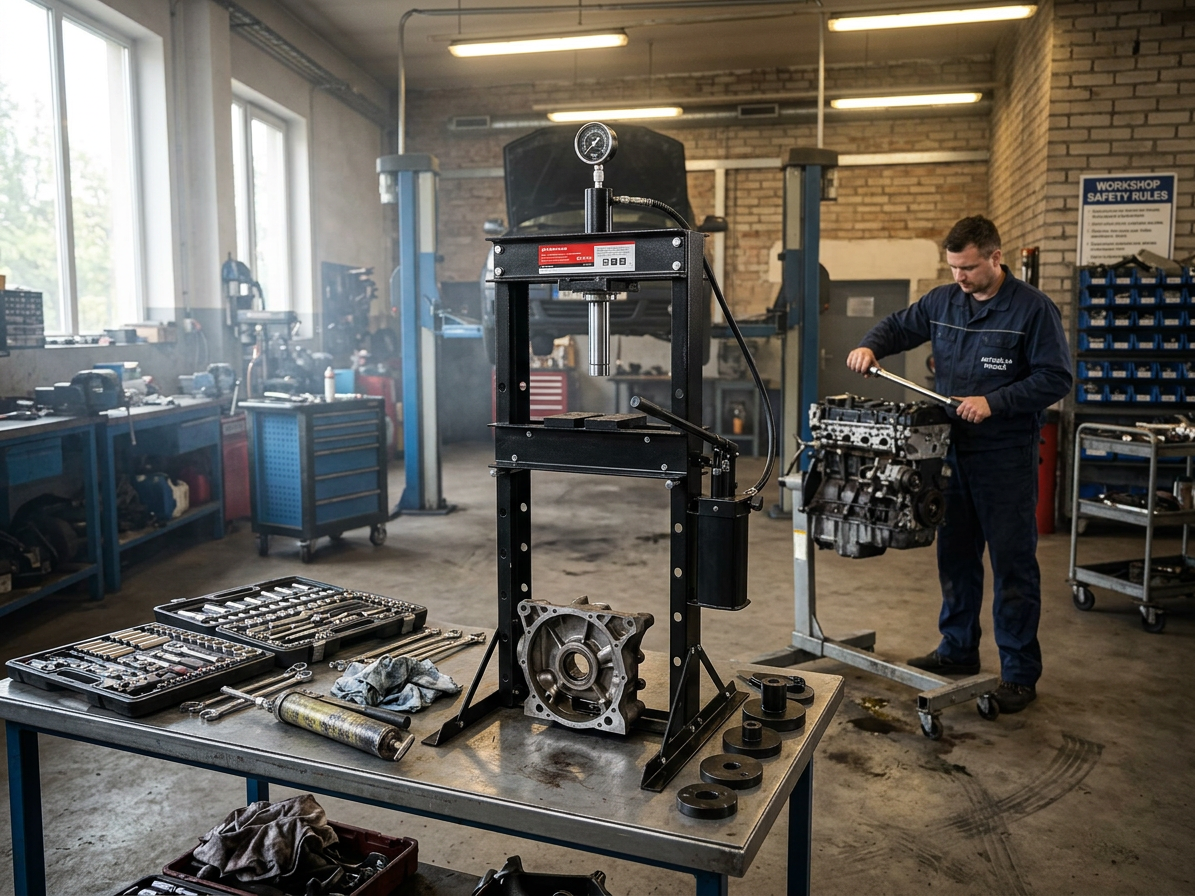 Hydraulický dílenský lis 20T s dvojitým čerpadlem