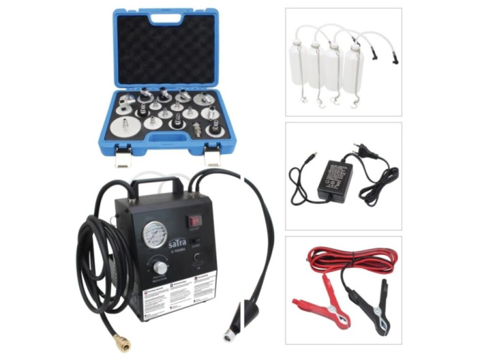 Profesionální elektrický přístroj na výměnu brzdové kapaliny + 17 adaptérů