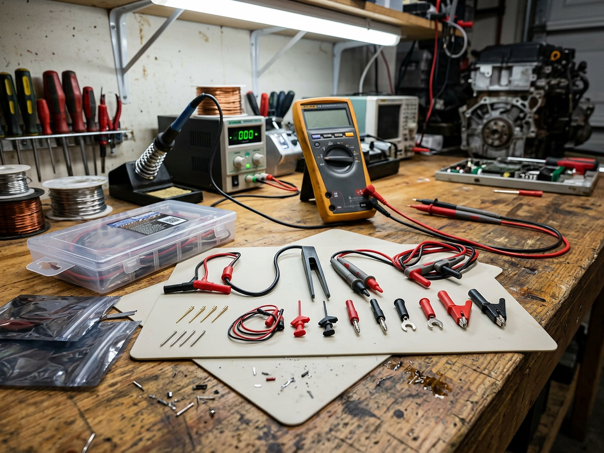 Přípravky pro testování elektrických systémů vozidla, sada 21 ks - SATRA