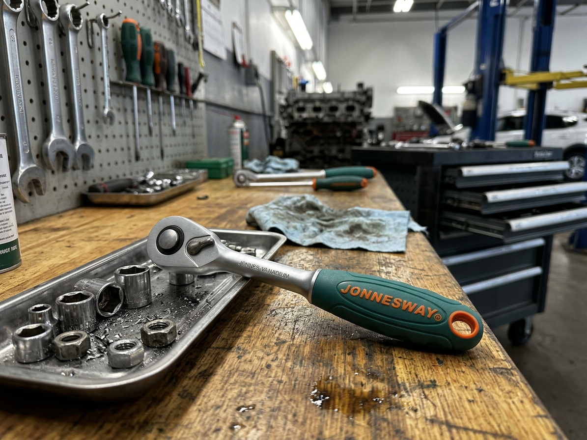 Ráčna 1/4" rovná s přepínací páčkou 140 mm - JONNESWAY R3702